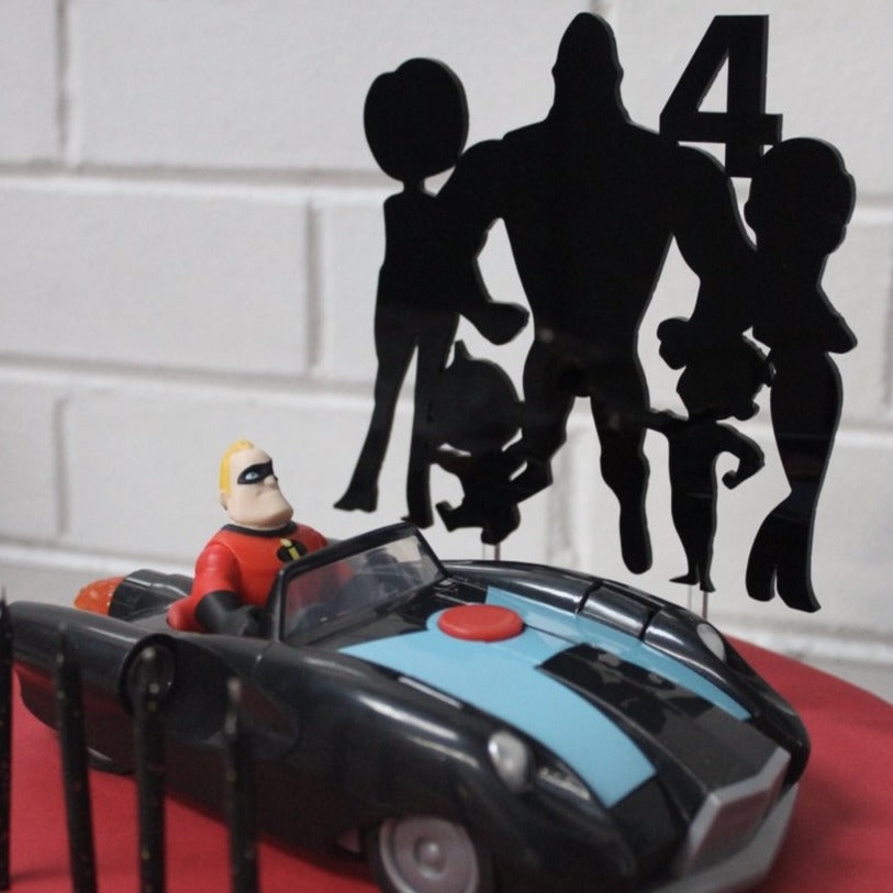 The Incredibles inspired cake topper