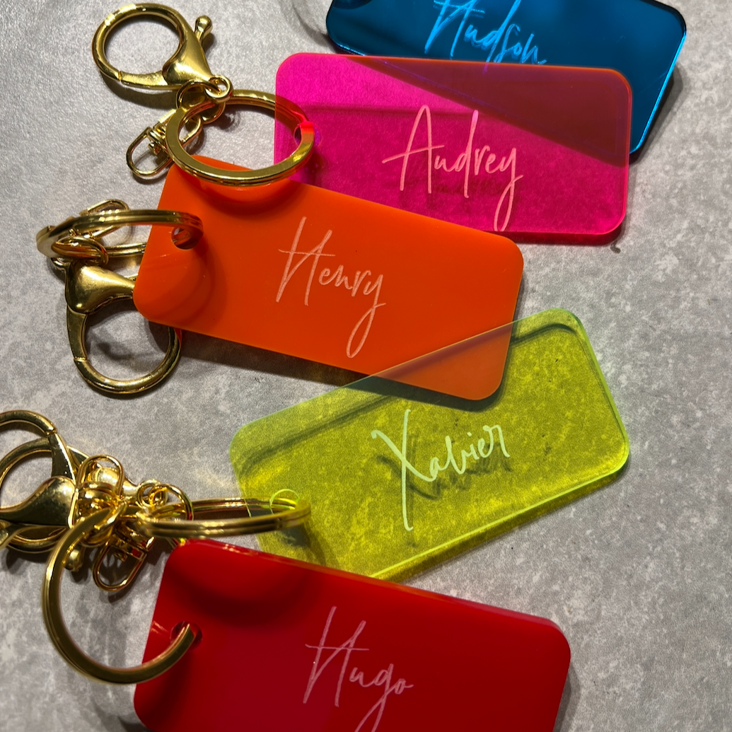 Keyring/Bag tag engraved